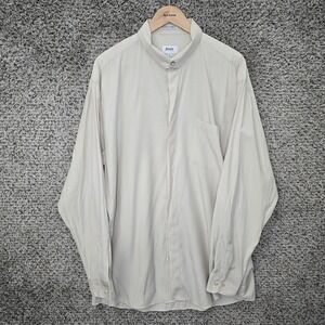 Pavo by Lastrada Dress Shirt Mens XLT Tall Beige Button Up Rayon Polyester